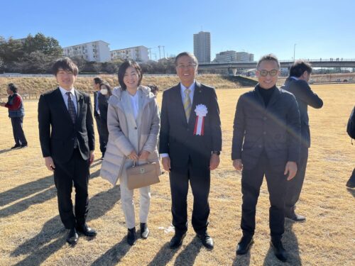 下土棚遊水池公園（A池）の開園式
鈴木恒夫　藤沢市長　鈴木つねお　桜井直人　市川かずひろ　星野つよし　松長よしゆき　松長由美恵